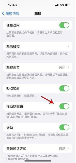 修水苹果手机维修分享iPhone手机如何设置摇一摇删除文字 